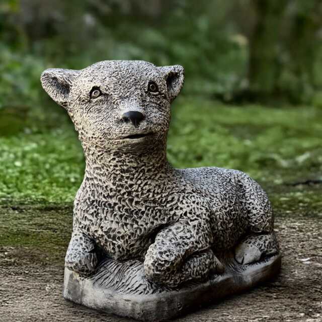 Concrete Baby Deer Statue Stone Farm Animal Figurine Outdoor Garden Decor Handmade Ornament Cement Sculpture Lover Gift - image 1