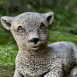 Concrete Baby Deer Statue Stone Farm Animal Figurine Outdoor Garden Decor Handmade Ornament Cement Sculpture Lover Gift - thumbnail 2