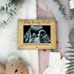 Baby Scan Photo Frame, The First Time We Saw You, Engraved Name, Personalised Pregnancy Announcement Picture, Picture Frame - thumbnail 3