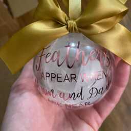 Memorial Bauble, Personalised Christmas Memory Tree Ornament - Name Bauble - thumbnail 4