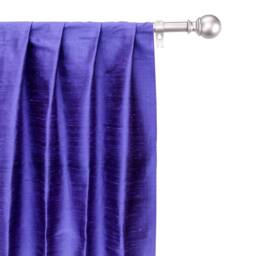 Purple 100% Pure Silk Dupioni Curtain Panels - Rod Pocket, Grommet, Box Pleat, Three Pinch Tab Top & Plain Ring Top - thumbnail 1