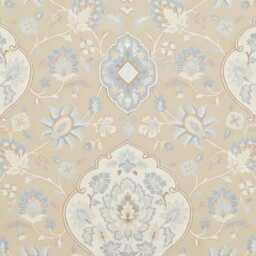 Handmade Ottoman Coffee Table Bench - Boho Floral Tapestry Linen - thumbnail 4