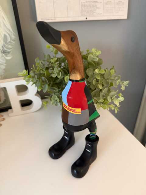 Harlequins Rugby - Hand-Painted Wooden Duck - 2025-2026 Design Approx. 25cm - image 1