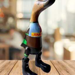 Harlequins Rugby - Hand-Painted Wooden Duck - 2025-2026 Design Approx. 25cm - thumbnail 3