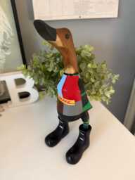 Harlequins Rugby - Hand-Painted Wooden Duck - 2025-2026 Design Approx. 25cm - thumbnail 1