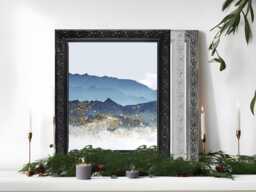 A1, A2, A3, A4, A5, Black Picture Frames, Traditional Ornate Photo Frame, Mini Dahlia Wall Art Custom Gift Frame For Any Occasion - thumbnail 1