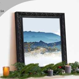 A1, A2, A3, A4, A5, Black Picture Frames, Traditional Ornate Photo Frame, Mini Dahlia Wall Art Custom Gift Frame For Any Occasion - thumbnail 2