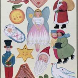Set Of 13 Die-Cut Card, Press-Out Christmas Decorations By Elizabeth Harbour - thumbnail 3