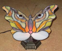 stained Glass Fan Lamp Tiger Butterfly PDF Instructions & Pattern