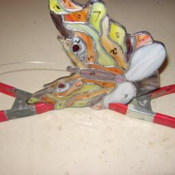 stained Glass Fan Lamp Tiger Butterfly PDF Instructions & Pattern - thumbnail 3