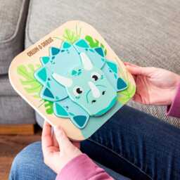Personalised Dinosaur Wooden Puzzle Hidden Message Toy For Toddlers - Lc1059 - thumbnail 3