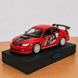 Subaru Impreza Wrx Sti Alarm Clock - Realistic Engine Sound, Working Headlights, Handmade, Car Enthusiast Gift