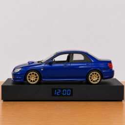 Subaru Impreza Wrx Sti Alarm Clock - Realistic Engine Sound, Working Headlights, Handmade, Car Enthusiast Gift - thumbnail 4