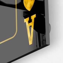 Ace X King - Twin Glass Pack Playing Card Art - Black & Gold Gifts For Him Luxury Ace Of Spades - thumbnail 1