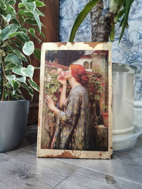 The Soul Of The Rose Wood Wall Art Gold Gilding, Pre-Raphaelite - Large - image 1