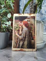 The Soul Of The Rose Wood Wall Art Gold Gilding, Pre-Raphaelite - Large - thumbnail 1
