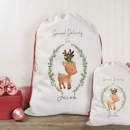 Personalised Christmas Sack, Eve Stocking, Bag, Father Christmas, Present Box - thumbnail 2