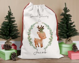 Personalised Christmas Sack, Eve Stocking, Bag, Father Christmas, Present Box - thumbnail 1