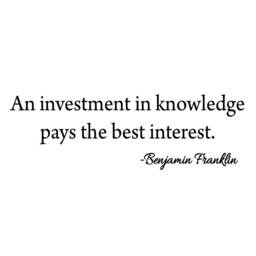 Vwaq Investment in Knowledge Pays The Best Interest Benjamin Franklin Quote Wall Decal - 18126 - thumbnail 3