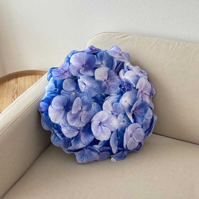 Hydrangea Flower Pillow 3D Print, Farmhouse Decor, Flower Gift - image 1