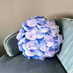 Hydrangea Flower Pillow 3D Print, Farmhouse Decor, Flower Gift - thumbnail 2
