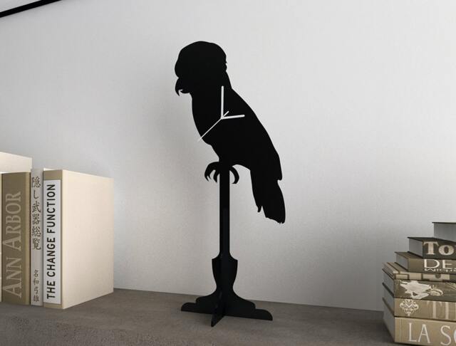 Love Bird Parrot - Silhouette Table Clock - image 1