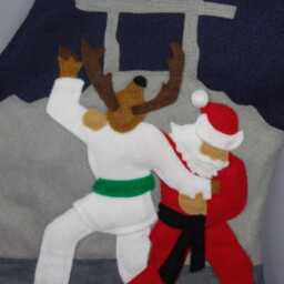 "Karate/Judo/Martial Arts Christmas Stocking""North Pole Grapple" - thumbnail 2