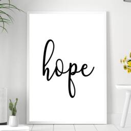 Hope - Inspirational Print Poster Home Decor Gift Bespoke A5 A4 A3 Framed - thumbnail 3