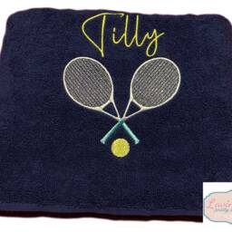 Personalised Embroidered Tennis Towel, Custom Name Gift - thumbnail 2