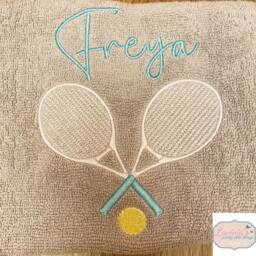Personalised Embroidered Tennis Towel, Custom Name Gift - thumbnail 3