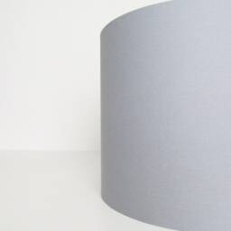 Grey Oval Drum Lampshade, Cotton With White Lining - thumbnail 3