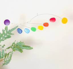 Rainbow Mobile, Rainbow, Baby Decor, Mid Century Modern, Art Modern Mobile