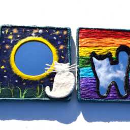 Small Rainbow Mirror, Decorative Wall Mirror, Memorial Cat Gifts, Remembrance, Black Lovers, Home Hanging Mirrors, Cats - thumbnail 4