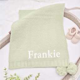 Embroidered Baby Blanket Personalised - Wrap Shawl New Gift Boy Girl Unisex Babyshower Newborn Coming Home Outfit Keepsake - thumbnail 2