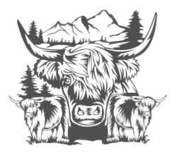 Scottish Highlands Highland Cow Bull Wall Art Decal Car Van Bonnet Vinyl Side Sticker Hood Graphic Window Sign Motorhome Campervan
