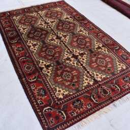 Handwoven Wool Manarus Yousafi Rug 5.4x3.4 Ft Traditional Afghan Carpet - thumbnail 3