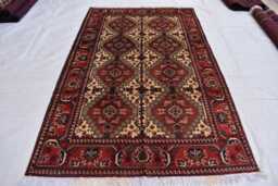Handwoven Wool Manarus Yousafi Rug 5.4x3.4 Ft Traditional Afghan Carpet - thumbnail 1