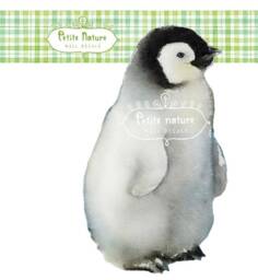 Baby Penguin Decal, Watercolor Penguin Sticker, Wall Nursery, Polar Decor, Cute Penguin - thumbnail 2