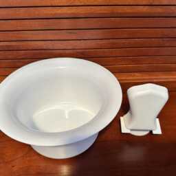 Potty Chair Chamber Pot, White Plastic, Standard Size - thumbnail 3