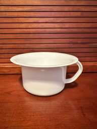Potty Chair Chamber Pot, White Plastic, Standard Size - thumbnail 1