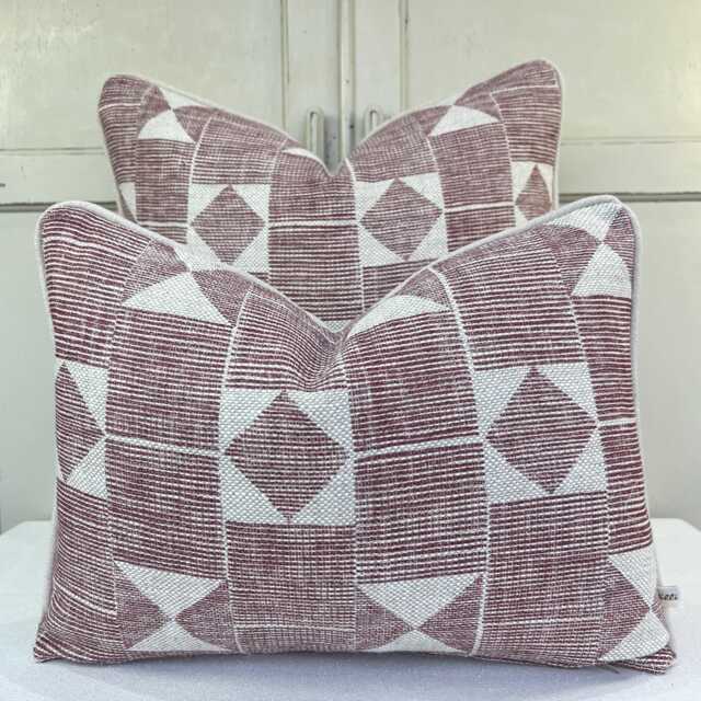 Cushions Made in Fermoie Flag Decorative Burgundy Red Neutral Linen Cushion Pillow Throw Cover - image 1