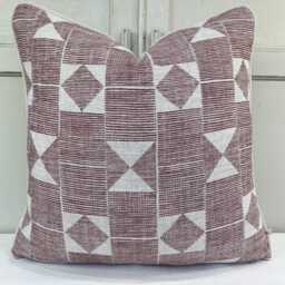 Cushions Made in Fermoie Flag Decorative Burgundy Red Neutral Linen Cushion Pillow Throw Cover - thumbnail 2