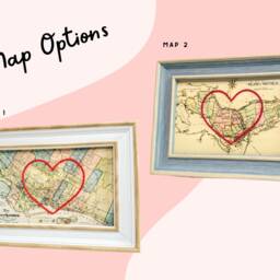 Montreal Heart Map - Custom Gift Anniversary For Him Framed Wedding Vintage Print Of Hand-Embroidered - thumbnail 3