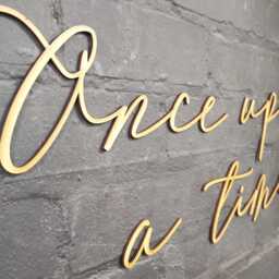 Once Upon A Time Wooden Wall Sign - Nursery Decor Fairytale Quote Kids Bedroom Script Reading Nook Art - thumbnail 3