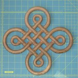 Celtic Knot Of Discovery Wall Hanging Book Kells Irish Home Decor Ornamental Cross Wood Carving Double Line Knotwork Symbol - thumbnail 4