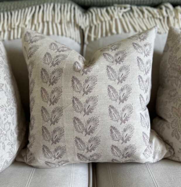 English Oak Leaf Linen Cushion Cover, Pippa Blacker Design 18 - image 1