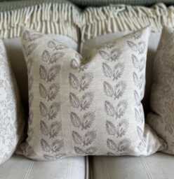 English Oak Leaf Linen Cushion Cover, Pippa Blacker Design 18