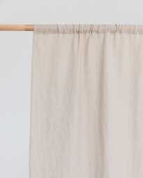 Natural Linen Curtain Panel - Soft Neutral Rod Pocket Drape Semi Sheer Flax Window For Organic Light, Privacy, Earthy Interiors - thumbnail 1