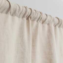 Natural Linen Curtain Panel - Soft Neutral Rod Pocket Drape Semi Sheer Flax Window For Organic Light, Privacy, Earthy Interiors - thumbnail 2