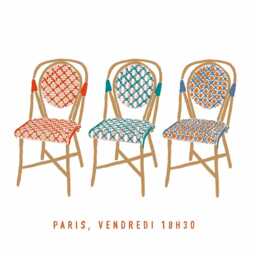 Illustration Trio Bistro Chairs. Of Paris. Postcard & Poster - thumbnail 2